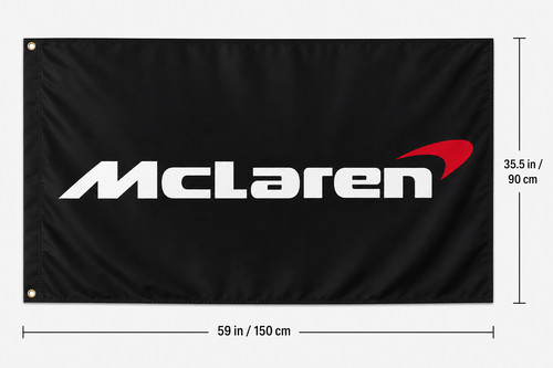 Mclaren fans logo flag - mclaren,