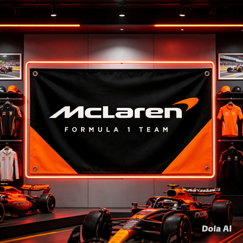 Mclaren racing wall flag 3x5ft - wall,
