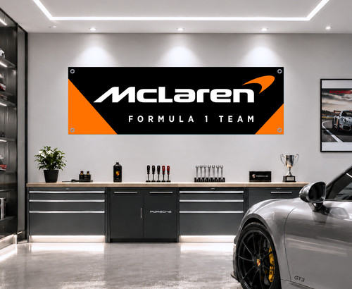 Mclaren racing flag banner - racing,