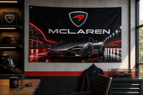 Mclaren racing flag banner 3x5 - mclaren,
