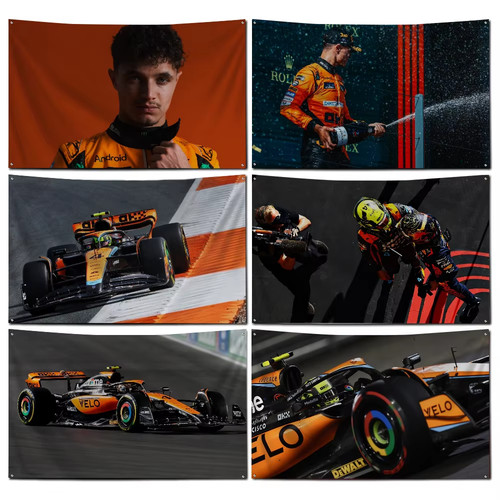 Racing lando norris flags - f1,